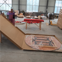 Vente en gros d'usine, ensemble de meubles de chambre d'hôtel modernes, table de banquet pliante en fer de 1,22 m, table de salle à manger, table de salon, contreplaqué portable pliable