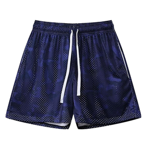 Pantalones Cortos Deportivos para Hombre con Cordón Ajustable, Bolsillos Laterales con Cremallera, Logotipo Personalizado, Tejido Liso de Poliéster/Algodón, Transpirables, de Secado Rápido, para Fitness y Deportes - Product Image 4