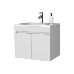 Mobile da Bagno Bianco FM FURNITURE, Vanità Rainbow City con 2 Ante - Product Image 4