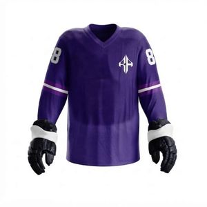 Conjunto de Uniforme de Hockey sobre Hielo RIVIAN ATLANTIC de Color Sólido con Impresión por Transferencia de Calor, 100% Poliéster de Primera Calidad para Hombre - Product Image 6