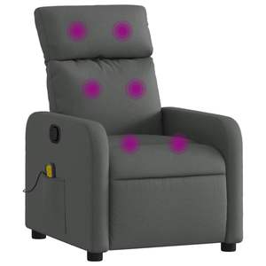Fauteuil de massage inclinable gris foncé - Product Image 2