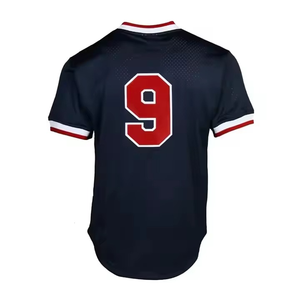 Top Quality <b>Baseball</b> Jersey Pullover V-Neck Quick Dry Breathable Knitted Solid Mesh Sublimated Print Plus Size Softball Jersey - Product Image 1