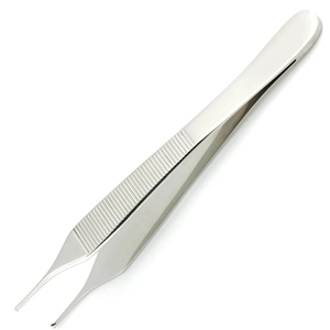 Pinzas de disección Adson Brown de 12 cm del fabricante, de acero inoxidable alemán, manuales, con 1x2 dientes, instrumento quirúrgico para piel - Product Image 4