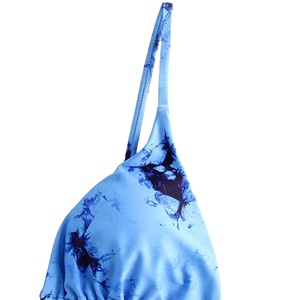 2026 Latest Design Women's Triangle Woven <b>Bikini</b> Floral <b>String</b> Two Piece Set With Push Up Bra Front Logo Eco Friendly Swimsuit - Product Image 5