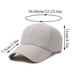 Casquette de baseball unisexe respirante en polyester 56-60cm, chapeau décontracté d'extérieur printemps-été pour adulte avec design en maille - Product Image 1