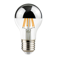 Bohlam Filamen LED Setengah Perak 2W 4W 6W 8W A60 G45 G80 G95 G125 Lampu Filamen LED Setengah Emas