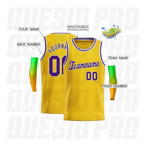 Camiseta de Baloncesto para Hombre, para Entrenamientos, con Tela Suave, Cuello de Punto Acanalado, Proveedor de Ropa Deportiva, Marca OEM - Product Image 2