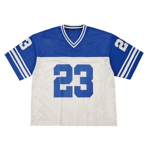 Maillot de football américain personnalisé unisexe à col en V, manches courtes, en polyester anti-humidité, numéro 88, logo frontal en sergé. - Product Image 3