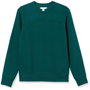 เสื้อสเวตเชิ้ตคอกลมสีเขียวล้วนสำหรับผู้ชาย ทรงปกติ ผ้าฝ้ายถัก 100% สวมใส่สบายๆ สำหรับฤดูใบไม้ร่วงและฤดูหนาว - Product Image 3