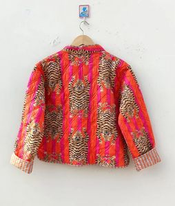 Handmade Indigo Print Quilted <b>Jacket</b>, Boho Kimono Style Coat - Product Image 6