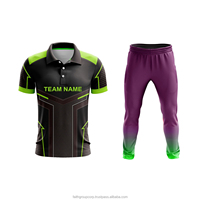 Uniforme de Cricket Personalizado con Sublimación, Fabricación OEM, MOQ Bajo, Alta Calidad, Nuevos Diseños, Conjunto de Uniforme de Cricket