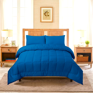 Feroza <b>Comforter</b> <b>Set</b> Plain Dyed Polyester Classic 100% Cotton T-150 All-Season Breathable Home Use Washable Stitched Design - Product Image 2