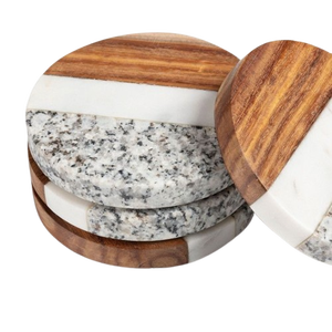 Wooden Round <b>Coaster</b> <b>Set</b> 300mm Diameter Non-Slip Table Pad Retro Design Mats & Pads - Product Image 3