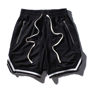 Men's <b>Burgundy</b> Solid Mid Waist Elastic Drawstring Casual Woven 100% Polyester <b>Shorts</b> Pockets Front Quick Dry Breathable Style - Product Image 1
