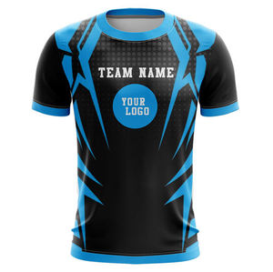 เสื้อฟุตบอลแขนสั้นสีดำแบบยูนิเซ็กซ์ ลายธงชาติแบบเรขาคณิต พิมพ์ลายแบบ Sublimation ระบายเหงื่อได้ดี ทรงสปอร์ต เหมาะกับทุกฤดูกาล ชุดทีม - Product Image 3