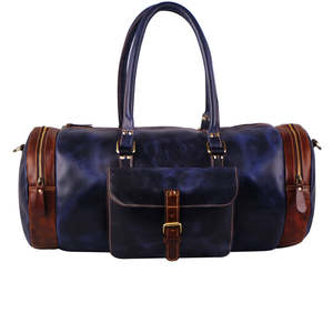 Wholesale Breathable Quick Dry Custom Genuine Leather Fashion Waterproof Travel Overnight Duffel Bag Gym Sports for <b>Men</b> - Product Image 4