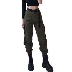 Women <b>Cargo</b> Joggers <b>Pants</b> Breathable Anti Wrinkle Waterproof <b>Oversize</b> Pocket Elastic Low for Summer Outings Casual for Teens - Product Image 1