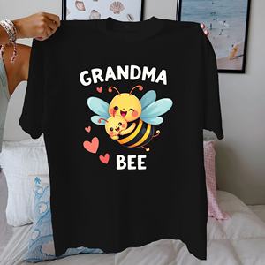 GRANDMA BEE Tshirt en pur coton pour femme coupe confortable - Product Image 4