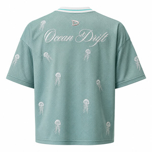 Custom Ocean Drift <b>Mesh</b> Athletic Jersey Men Y2K Retro Number 07 Sublimation Print Oversized Streetwear <b>Top</b> - Product Image 3