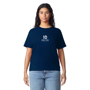 Camiseta de Mujer Azul Marino, Algodón Suave, Informal, Manga Corta, Cómoda, Básica, Ropa de Moda, Venta al Por Mayor Personalizada - Product Image 2