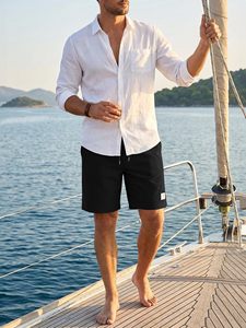 Pantalones Cortos Deportivos Casuales para Hombre, Ropa Deportiva Ligera y Cómoda para Gimnasio, Entrenamiento, Correr, Actividades Diarias, 100% Poliéster - Product Image 4