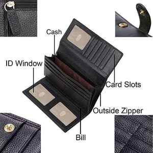 Pochettes en cuir de vachette tendance avec fermeture éclair robuste, légères, prix de gros - Product Image 3