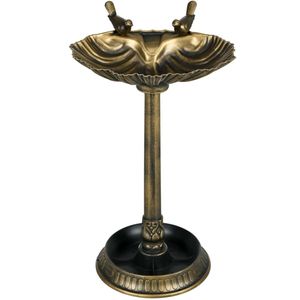 Mangiatoia per Uccelli in Bronzo con Base a Vaso Decorativa - Accessori per Uccelli - Product Image 3