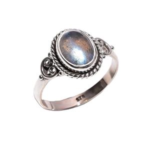 Jugar fuego labradorita piedra azul joyería 925 plata esterlina anillos al por mayor anillos hechos a mano joyería fina hecha a medida - Product Image 1