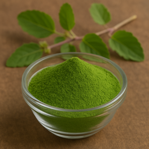 Poudre de Tulsi Lyophilisée Premium 100% Véritables Feuilles de Basilic Sacré Arôme Herbal Naturel & Ingrédient à Étiquette Nettoyante - Product Image 1