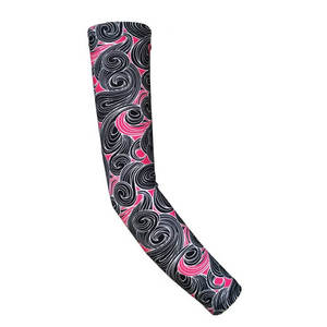 Mangas Protectoras para Brazos de Buena Calidad con Estampado Floral Sublimado, Ajustables, Elásticas, con Protección Solar, para Partidos de Fútbol - Product Image 1