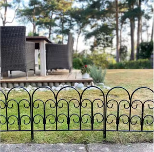 Panneaux de clôture décoratifs modernes en fer thermolaqué pour jardin, bordures de pelouse extérieures, barrière anti-rouille pour parterres de fleurs, ensemble de clôtures - Product Image 2
