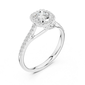 Bague de bureau pour femme en or rose 14 carats avec diamant de laboratoire rond |   Nouveau diamant cultivé - Product Image 6