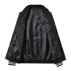 Veste universitaire décontractée unie pour homme avec logo frontal, 100 % polyester, style streetwear pour jeunes garçons - Product Image 6