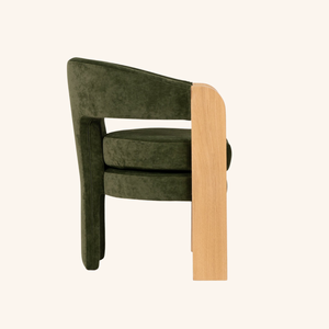 Modern Solid Teak Wood Dining <b>Chair</b> with Upholstered Fabric Cushion for Home and <b>Restaurant</b> Furniture - Product Image 4