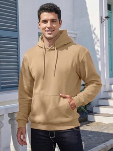 Unisex Pullover <b>Hoodie</b> Men Women Cotton Blend Fleece Sweatshirt <b>Oversized</b> Casual Streetwear Eco-Friendly Breathable Pocket <b>Long</b> - Product Image 2