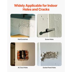 Kit di Riparazione per Cartongesso Autoadesivo da 16 Pezzi, Patch in Alluminio da 4/6/8 Pollici con 2 Raschietti e 2 Carte Abrasive - Product Image 4