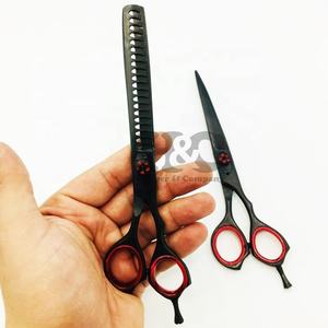 Nouvel ensemble de ciseaux de toilettage pour animaux de compagnie, acier inoxydable, lame tranchante, logo personnalisé, ciseaux à effiler légers, ciseaux pour vison - Product Image 1