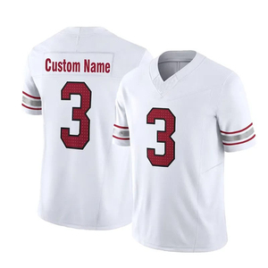 Maillot de football américain unisexe gris à col en V, sublimé, manches courtes, coupe classique, personnalisable avec nom d'équipe, imprimé sur le devant 00 - Product Image 6