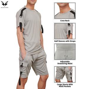 Conjunto de Camisa y Pantalones Cortos de Verano para Hombre, Color Sólido, Personalizable, Último Modelo 2026, Gran Venta - Product Image 6