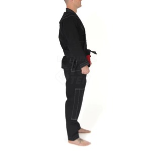 Tenue d'entraînement en coton noir pour hommes, durable, pour arts martiaux, disponible à la vente maintenant à un prix très raisonnable - Product Image 4