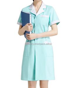 Doctor abrigo largo para hombres veterinario belleza enfermera Scrub abrigo manga corta Chaqueta larga laboratorio investigación ropa de trabajo uniforme médico - Product Image 2