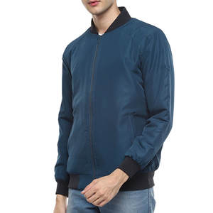 Blouson Bomber en Toile Isolée pour Hommes, Col Montant, Doublure Chaude et Épaisse pour l'Hiver, Léger et Écologique - Product Image 1