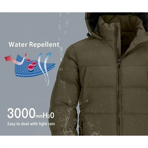 Veste d'hiver personnalisée de haute qualité pour hommes Style bulle broderie fourrure décoration grande taille en gros cuir tissé tissu - Product Image 5