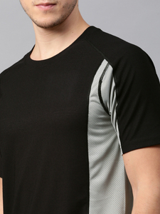 เสื้อยืดออกกำลังกายผู้ชายผ้าเจอร์ซีย์โพลีเอสเตอร์/คอตตอน แบบคัสตอม แขนสั้น ป้องกันขนร่วง แห้งเร็ว - Product Image 2