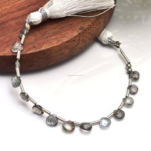 Super Natural Premium musgo aguamarina facetado en forma de corazón cuentas de piedras preciosas 4 pulgadas 4x4mm-5x5mm hebra para la fabricación de joyas al por mayor - Product Image 3