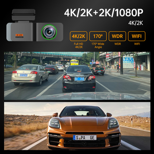 6G 렌즈가 장착 된 4K 자동차 Dashcam 듀얼 카메라 운전 레코더 백미러 대시 보드 IPS 화면 2K 비디오 레코더 자동차 DVR