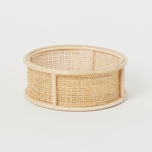 ถาดหวายทรงกลมทำจากธรรมชาติ,ถาดตกแต่งถาดหวายสำหรับร้านอาหารโรงแรมแฮนด์เมดในเวียดนาม - Product Image 6