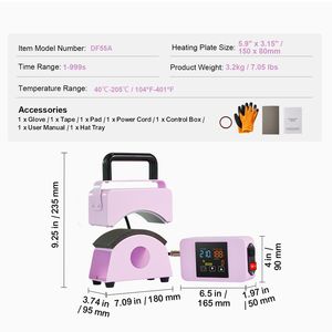Mini Pressa a Caldo Curva Integrata da 5.9x3.15 Pollici per Cappellini - Macchina Termopressa per Cappelli - Product Image 2