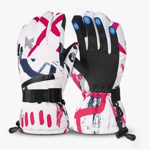 Mitaines d'hiver en cuir chauffantes, imperméables, pour le ski et le snowboard, avec isolation en polaire, compatibles écran tactile, pour le sport et le quotidien - Product Image 1