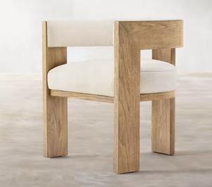 Modern Cordoba Dining <b>Chairs</b> Solid Teak Wood and Woven Rattan Natural Finish for Home or Apartment Furniture - Product Image 1